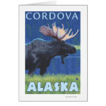 Moose at Night - Cordova, Alaska Card