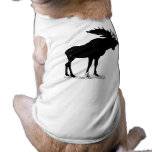 Moose Silhouette Dog Tee Shirt