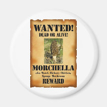 Morel - Wanted Poster Refrigerator Magnet