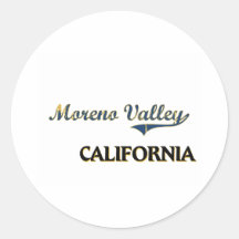 Moreno Valley California City Classic Round Stickers