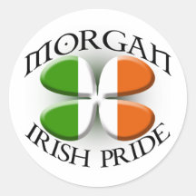 MORGAN IRISH PRIDE ROUND STICKERS