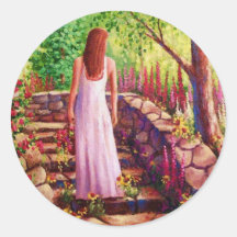 MORNING IN HER GARDEN STICKER