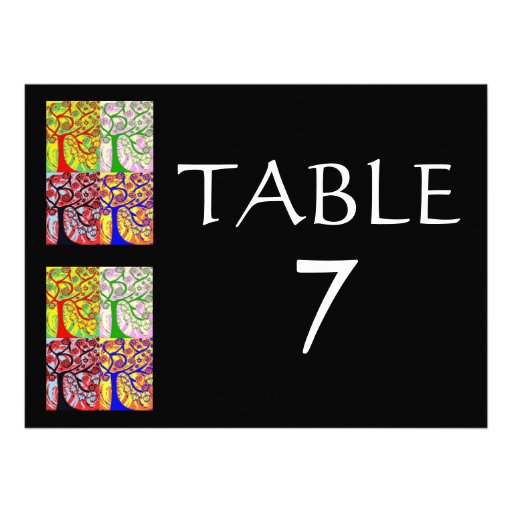 Morning Service OR Evening Affair TABLE NUMBERS Invitations
