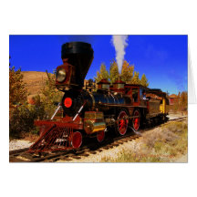 Morning Steam Up on The V&T Greeting Card