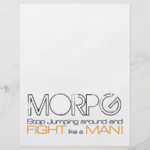 MORPG Stop Jumping Around and Fight Like a Man Full Color Flyer