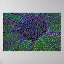 Mosaic flower poster