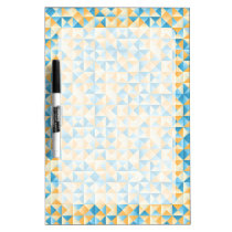 Mosaic in blue and orange dry erase boards