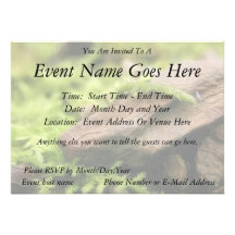 Moss Covered Stones Custom Invitation