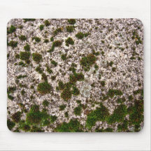 Moss on White Gravel Surface Mouse Pad