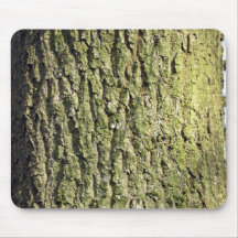 Moss wooden  tree trunk mousepad