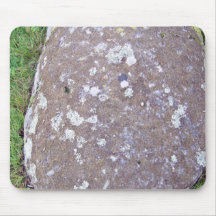Mossy Rock on a Grassy Landscape Mouse Pads
