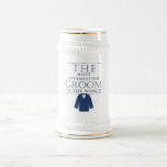 Most Interesting Groom Bachelor Stein, Blue Mug