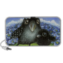 Mother and baby raven notebook speakers