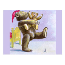 Mother and Baby Teddy Bears Post Card