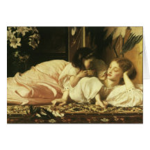 Mother and Child, Leighton, Vintage Victorian Art Greeting Cards