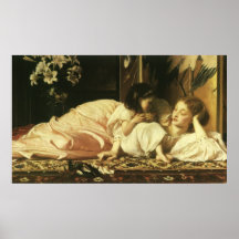 Mother and Child, Leighton, Vintage Victorian Art Posters