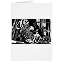 "Mother and Child Skeletons" by Leopoldo Mendez Card