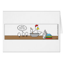 Mother Chicken Cooking Greeting Card