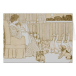 Mother & Child Story Time in Sepia - Card
