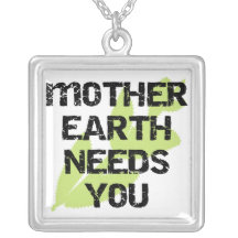 Mother Earth Needs You T-shirts and Gifts Personalized Necklace