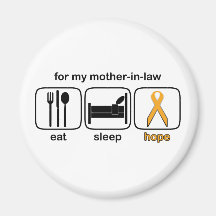 Mother-in-law Eat Sleep Hope - Leukaemia Refrigerator Magnet