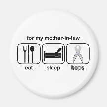 Mother-in-law Eat Sleep Hope - Lung Cancer Fridge Magnet