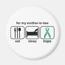 Mother-in-law Eat Sleep Hope - Ovarian Fridge Magnets