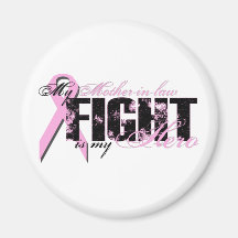 Mother-in-law Hero - Fight Breast Cancer Fridge Magnet