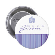 Mother of the Groom Button-Modern Stripes Lavender