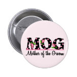 Mother of the Groom (MOG) Tulip Lettering Buttons