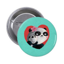 Mother Panda with Baby Pins