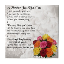 Mother Poem - Flowers Ceramic Tiles