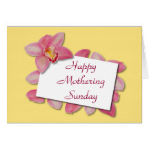 Mothering Sunday Orchid Card