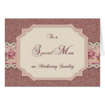 Mothering Sunday Shabby Rose Greeting Cards