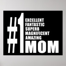 Mothers Day Birthdays Christmas Number One Mum Poster