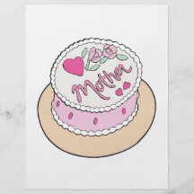Mothers Day Cake Custom Flyer