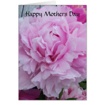 Mothers Day Card Pink Peonies / Peony Flowers