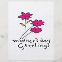 Mothers Day Greetings Flyers