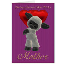 Mother's Day, Mothering Sunday Cute Sheep Greeting Card