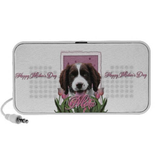 Mothers Day - Pink Tulips English Springer Spaniel Mini Speaker