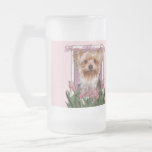 Mothers Day - Pink Tulips - Yorkshire Terrier Mug
