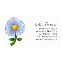 Mother's Flowers · Blue Flower Business Cards