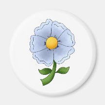 Mother's Flowers · Blue Flower Fridge Magnets