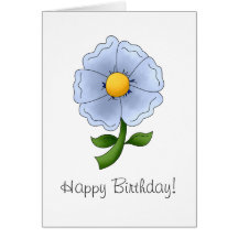 Mother's Flowers · Blue Flower Greeting Card