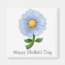 Mother's Flowers · Blue Flower Magnet