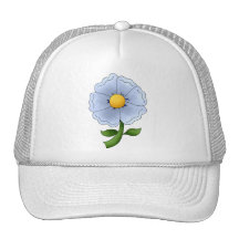 Mother's Flowers · Blue Flower Mesh Hat
