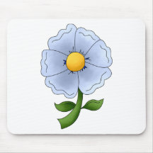 Mother's Flowers · Blue Flower Mouse Pad