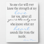 Mother's Love plaques