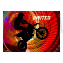 Motocross Light Streaks in a Windtunnel Card