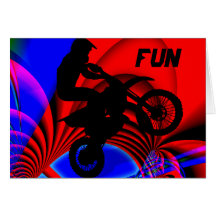 Motocrossing Going Loopy Card